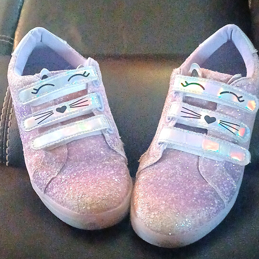 Fabkids light up sparkly kitty shoes